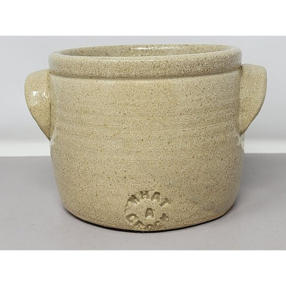 What A Crock Stoneware Crock Pot With Handles Kitchen Decor Rustic Farmhouse - Picture 3 of 9